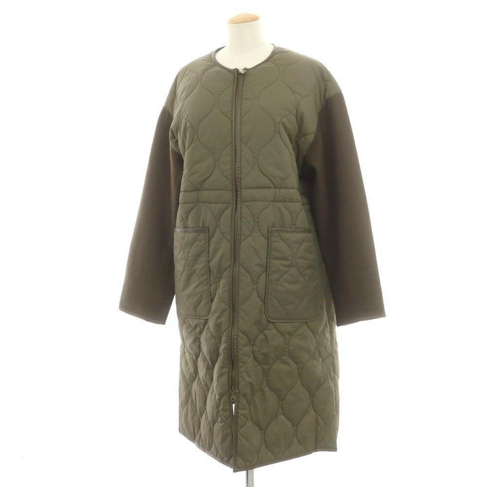 【SALE30%OFF/返品不可】【中古】レイビームス Ray Beams 中綿 キルティングコート オリーブグリーン【A/W】【状態ランクB】【レディース】
