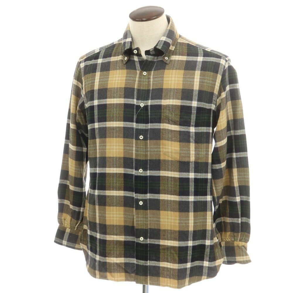 【SALE30%OFF/返品不可】【中古】ギローバー GUY ROVER International Gallery BEAMS別注 チェック ボタンダウン カジュアルシャツ ベージュxグレー【サイズ41】【A/W】【状態ランクB】【メンズ】