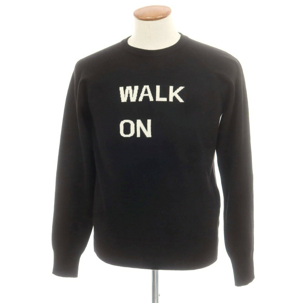 【中古】ブルブレ Blu Bre カシミヤ クルーネック プルオーバーニット ブラック【サイズM】【A/W】【状態ランクB】【メンズ】