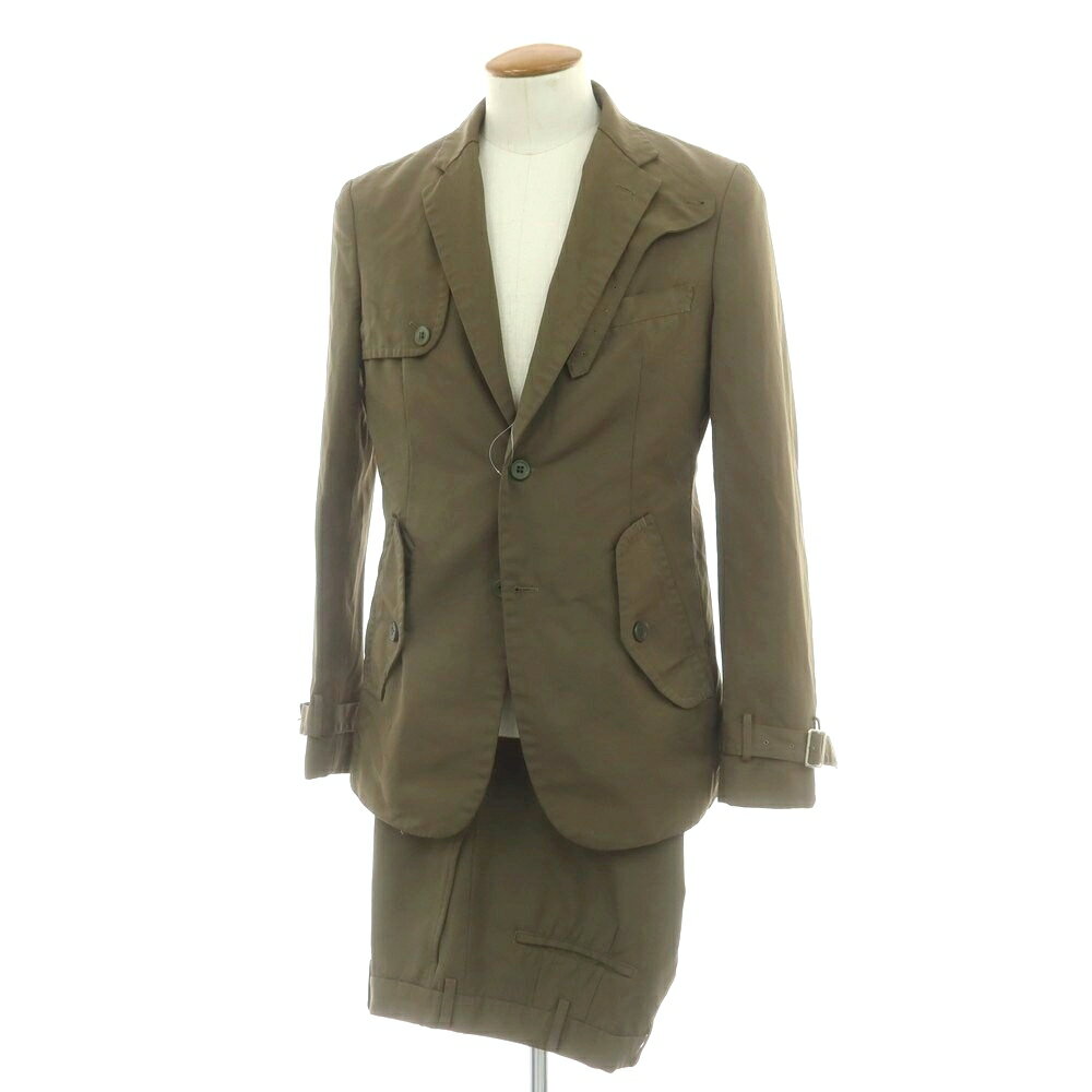 【中古】コムデギャルソン オムドゥ COMME des GARCONS HOMME DEUX 2020年春夏 ポリエステル セットアップ オリーブ【サイズM/M】【S/S..