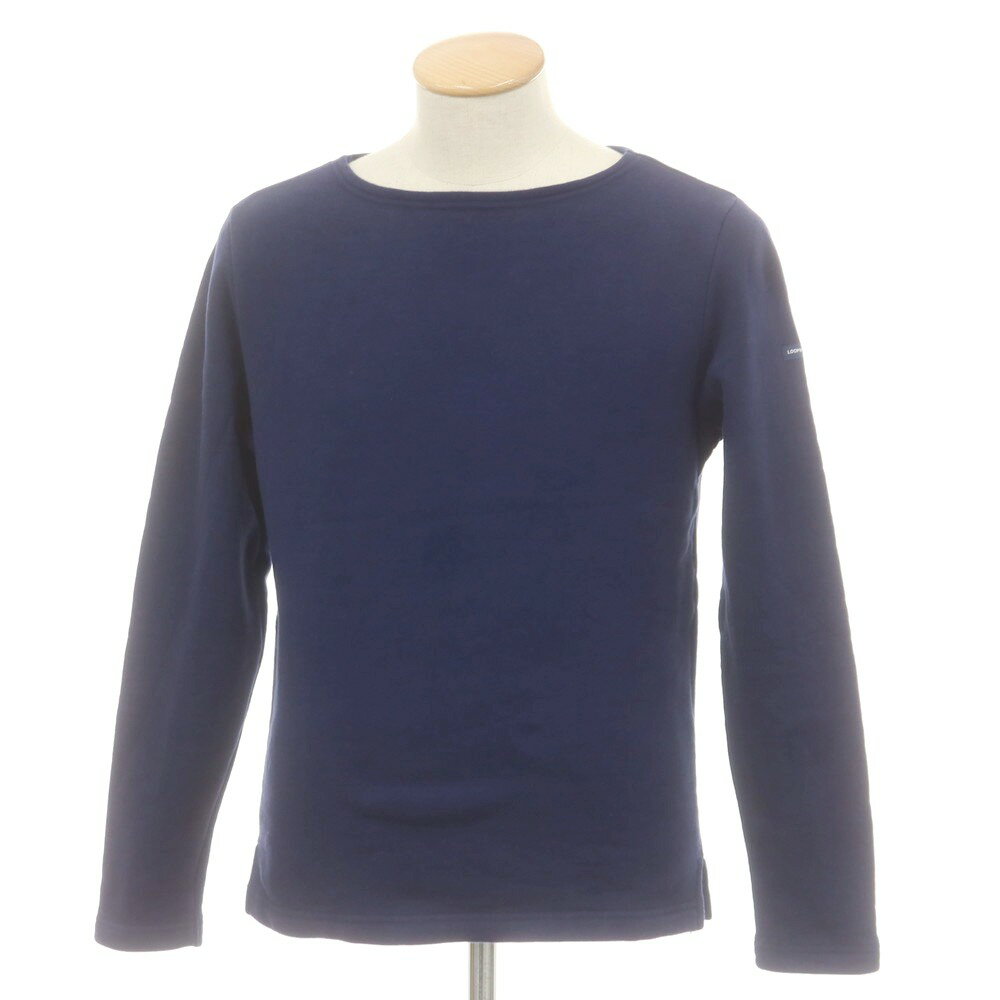 【SALE30%OFF/返品不可】【中古】ループウィラー LOOPWHEELER BEAMS PLUS別注 コットン ボートネック スウェット ネイビー【サイズS】【A/W】【状態ランクB】【メンズ】