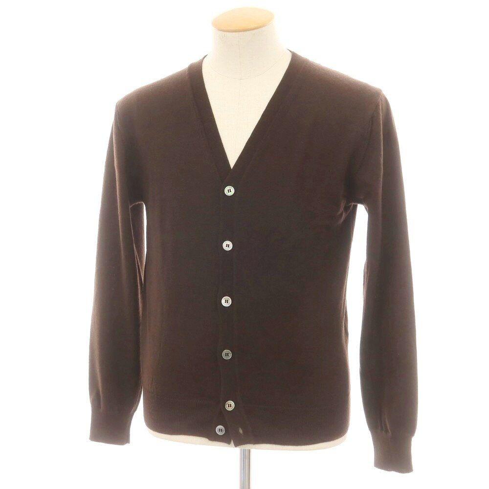 【SALE50%OFF/返品不可】【中古】ビームスエフ BEAMS F ハイゲージ ウール カーディガン ブラウン【サイズ44】【A/W】【状態ランクC】【メンズ】