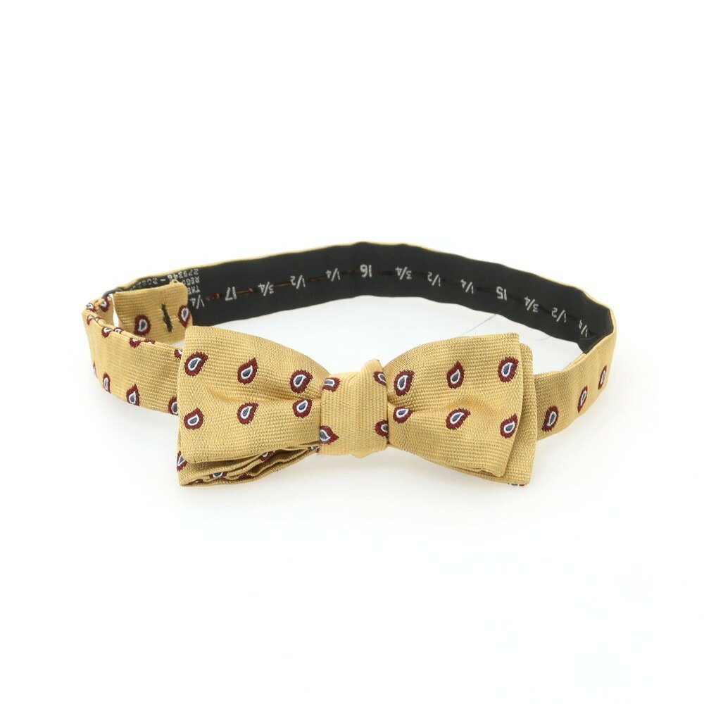 【中古】ポロ ラルフローレン Polo Ralph Lauren シルク ボウタイ ベージュxワインレッド【S/S/A/W】【状態ランクB】【メンズ】