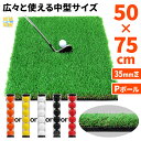 ゴルフマット 35mm ラフ芝 ゴルフ 練習 マット 素振り スイング アイアン アプローチ Rough Turf 練習器具 室内 屋外 人工芝 SBR 50×...