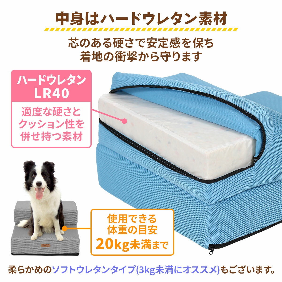 段差が上れない小型犬や老犬のためのドッグステップです ペットの腰や足の負担をサポート ソファやベッドの横において愛犬と一緒に過ごしたい方へ ドッグステップ 犬 階段 ペット 犬用 ステップ 2段 通気性 メッシュ生地 硬めタイプ 未使用 段差が上れない小型犬や老犬のためのドッグステップです ペットの腰や足の負担をサポート ソファやベッドの横において愛犬と一緒に過ごしたい方へ ドッグステップ 犬 階段 ペット 犬用 ステップ 2段 通気性 メッシュ生地 硬めタイプ 未使用