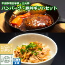 【B02】【春ギフト】平牧三元豚ハンバーグ豚丼セット 冷蔵/チルド/CNS19-9 平田牧場/ブランド豚/レトルト 送料無料 東北/山形/詰め合わせ/お返し/御祝/内祝/美味しい/おいしい/うまい/おすすめ…