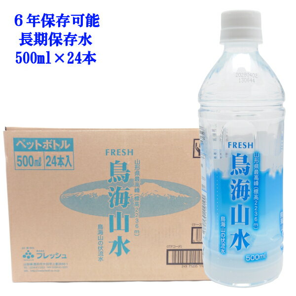 【A01】鳥海山水 1ケース(500ml×24本) ナチュラ