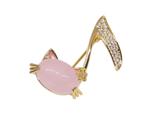 18KRGPゴールドダイヤCZピン...