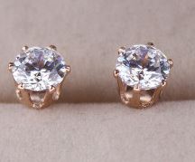 1粒スタッドピアス 超お得18K K18 六本爪一粒 4mm王冠ピアス ピンクゴールド 99円one set sp5154 バレンタイン ギフト おすすめ 誕生日 ギフト