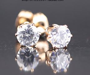 1粒スタッドピアス 超お得18K K18 六本爪一粒 4mm王冠ピアス ピンクゴールド 99円one set sp5154 バレンタイン ギフト おすすめ 誕生日 ギフト