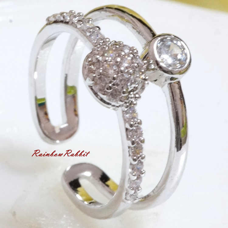 指輪CZ ダイヤ 18K K18 プラチナ 上質リング　yu982e オシャレ ギフト