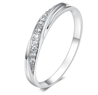 指輪 18K K18 18金 RGP プラチナ CZ ダイヤ 上質 シンプル リング yu774e バレンタイン ギフト おすすめ 誕生日