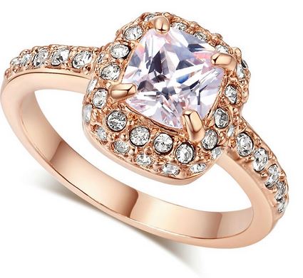 18K K18 18金 RGP ゴールド CZ ダイヤ 大粒 上質 リング gu1169e バレンタイン ギフト おすすめ 誕生日 ギフト