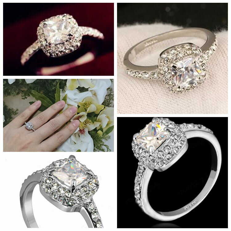 指輪 18K K18 18金 RGP プラチナ CZ ダイヤ 大粒 上品 リング yu916e バレンタイン ギフト おすすめ 誕生日格安通販　バレンタイン　人気　ランキング