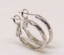 18K RGP プラチナ 直径18mm リング ピアス yp5037(4)