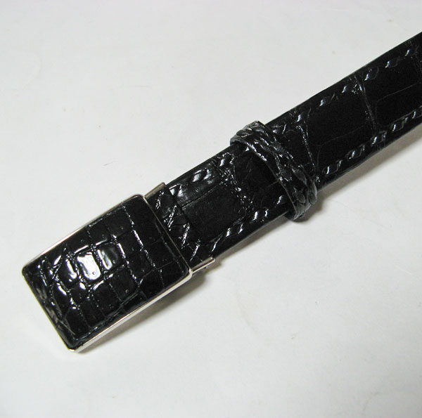 クロコダイル ベルト　手縫い35mm幅　日本製 3