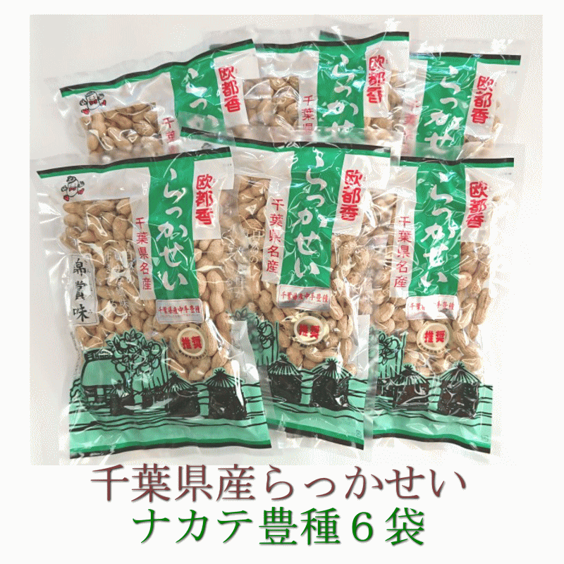 2024年新豆入荷！千葉県産から付落花生：ナカテ豊種グリーン袋×6袋：欧都香オリジナルブランド[錦賞味] 内祝 お返し プレゼント お祝 御祝 誕生日 ギフト 贈り物 お取り寄せ 敬老 お歳暮 御歳暮 年末年始 寒中見舞い お正月 お年賀 冬ギフト