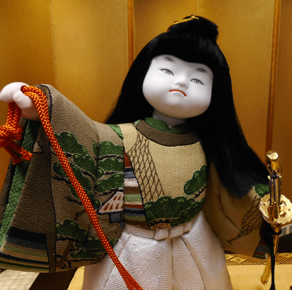 【送料無料！】京製木目込人形　兜差し