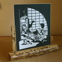 【インテリア◆贈り物に】色紙(切り絵)【影絵】