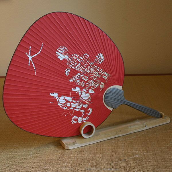 【定形外郵便可能！】うちわ（切り絵）【送り火】