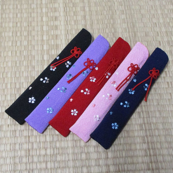 【メール便（レターパックライト）可能！】【メール便可能！】ちりめん刺繍扇子袋