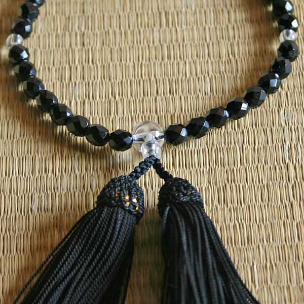 【数珠　女性用】京念珠　並黒切子