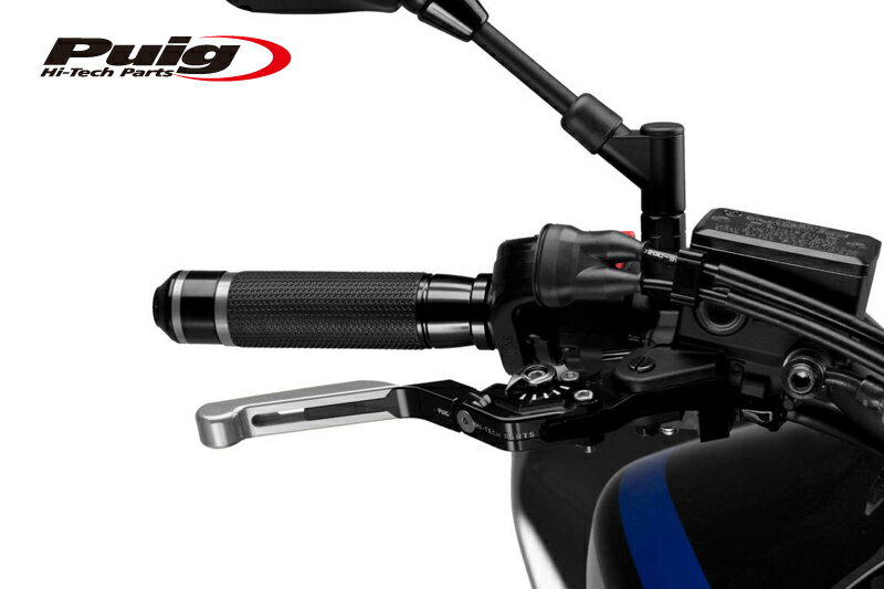 Puig 14PNN24PNN EXTENDABLE FOLDABLE BRAKE &CLUTCH LEVER 3.0 SILVER/BLACK (ĹĴ/ݥ) ס ֥졼 å å