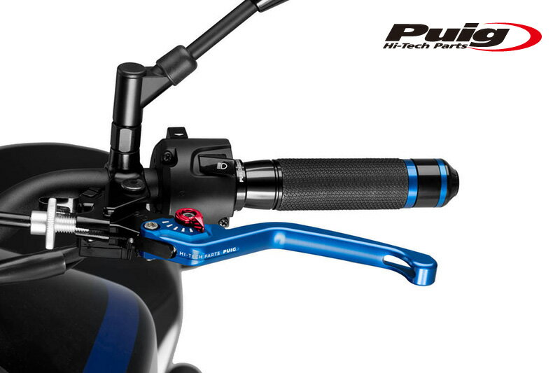 Puig 220AR NON-FOLDABLE CLUTCH LEVER 3.0BLUE/RED（固定タイプ）