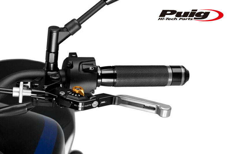 Puig 24PNO EXTENDABLE FOLDABLE CLUTCH LEVER 3.0SILVER/GOLD （全長調整/可倒タイプ）