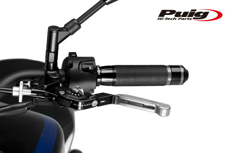Puig 24PNP EXTENDABLE FOLDABLE CLUTCH LEVER 3.0SILVER/SILVER （全長調整/可倒タイプ）
