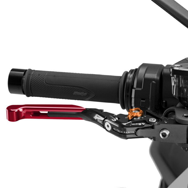 樂天商城 - Puig 414RNT BRAKE LEVER 4.0.EXTENDABLE [RED/ORANGE] （全長調整、可倒タイプ） プーチ ブレーキレバー
