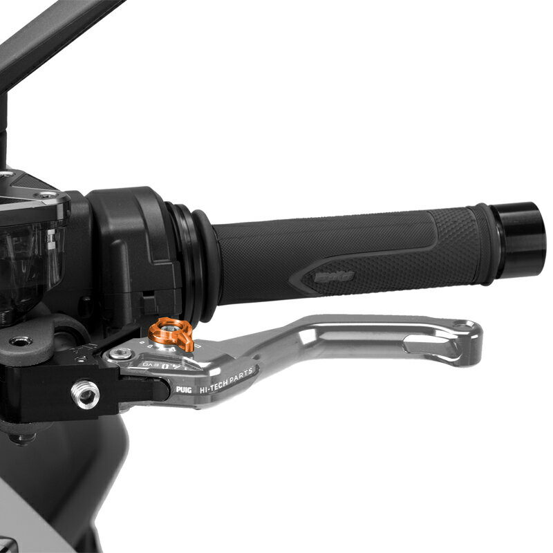 樂天商城 - Puig 4230PT CLUTCH LEVER 4.0.SHORT [SILVER/ORANGE] （ショートタイプ） プーチ クラッチレバー