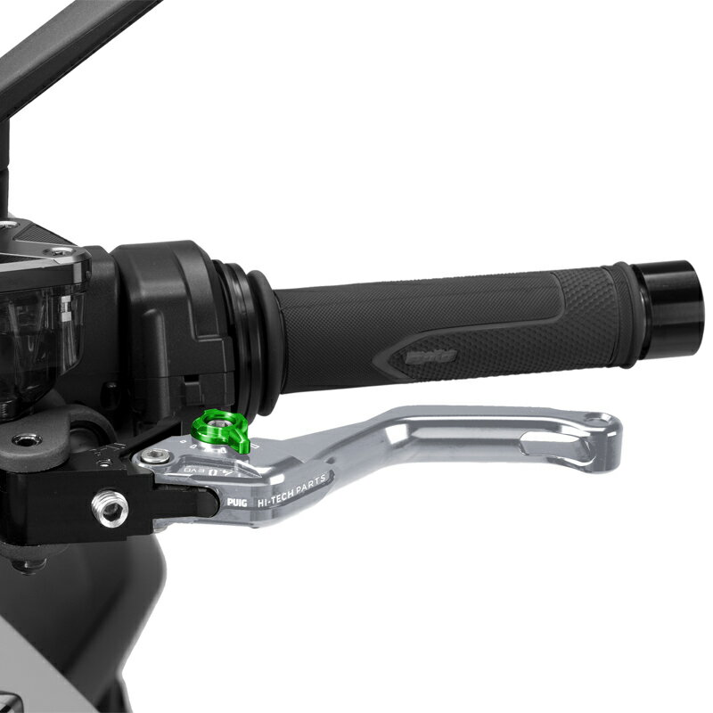 樂天商城 - Puig 4230YV CLUTCH LEVER 4.0.SHORT [TITANIUM/GREEN] （ショートタイプ） プーチ クラッチレバー