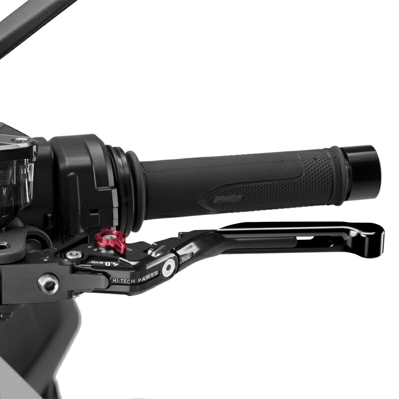 樂天商城 - Puig 424NNR CLUTCH LEVER 4.0.EXTENDABLE [BLACK/RED] （全長調整、可倒タイプ） プーチ クラッチレバー