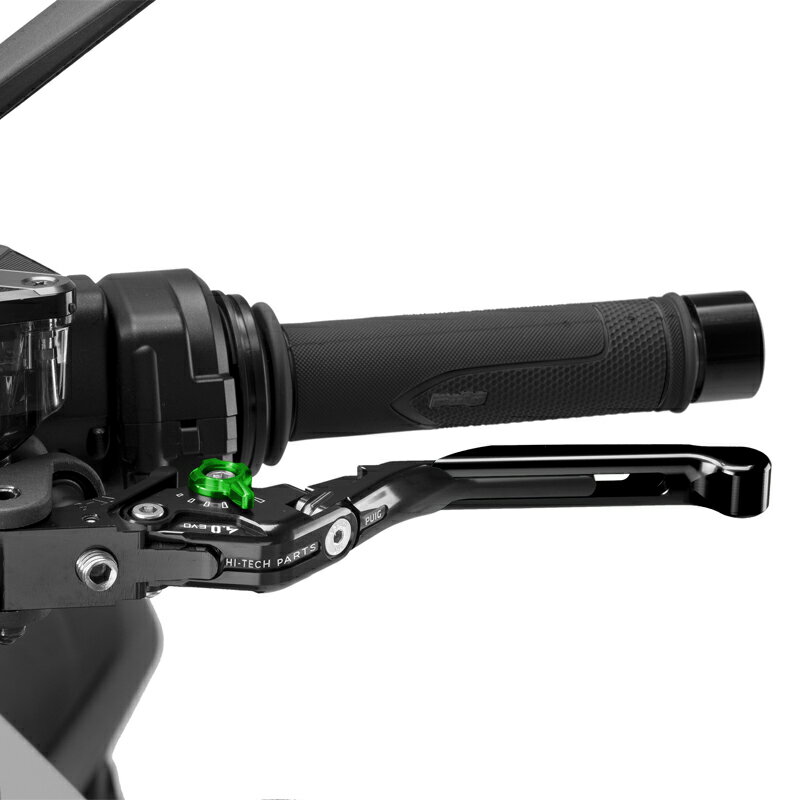 樂天商城 - Puig 424NNV CLUTCH LEVER 4.0.EXTENDABLE [BLACK/GREEN] （全長調整、可倒タイプ） プーチ クラッチレバー