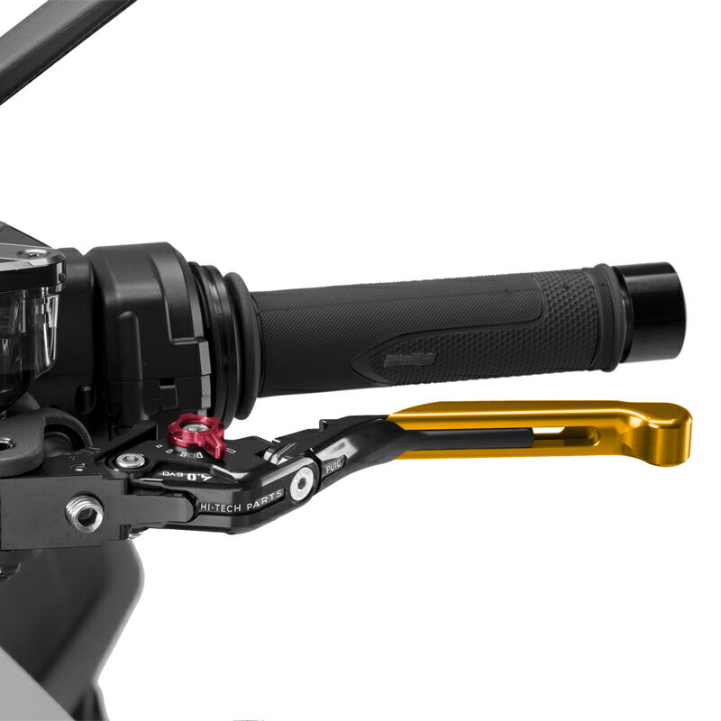 樂天商城 - Puig 424ONR CLUTCH LEVER 4.0.EXTENDABLE [GOLD/RED] （全長調整、可倒タイプ） プーチ クラッチレバー