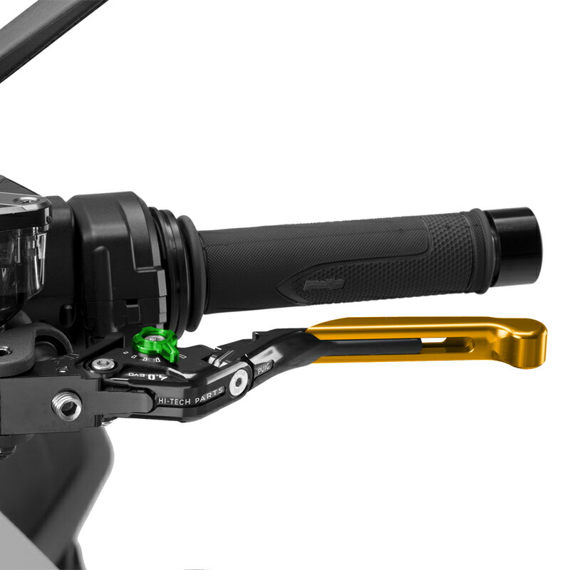 Puig 424ONV CLUTCH LEVER 4.0.EXTENDABLE [GOLD/GREEN] （全長調整、可倒タイプ） プーチ クラッチレバー