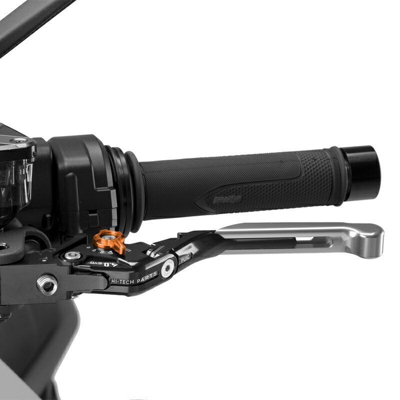 樂天商城 - Puig 424PNT CLUTCH LEVER 4.0.EXTENDABLE [SILVER/ORANGE] （全長調整、可倒タイプ） プーチ クラッチレバー