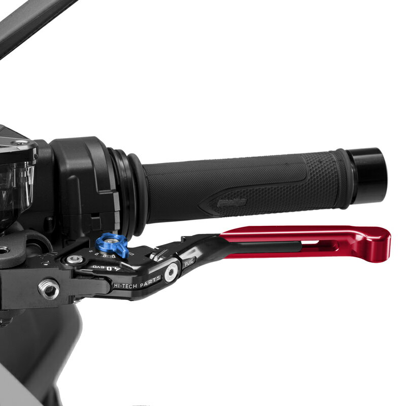 樂天商城 - Puig 424RNA CLUTCH LEVER 4.0.EXTENDABLE [RED/BLUE] （全長調整、可倒タイプ） プーチ クラッチレバー
