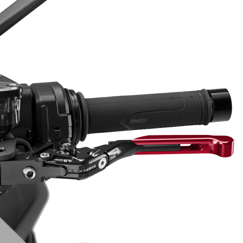 Puig 424RNN CLUTCH LEVER 4.0.EXTENDABLE [RED/BLACK] （全長調整、可倒タイプ） プーチ クラッチレバー(2.0)