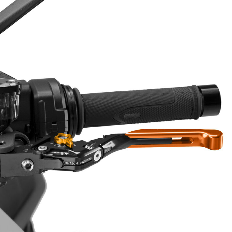 樂天商城 - Puig 424TNO CLUTCH LEVER 4.0.EXTENDABLE [ORANGE/GOLD] （全長調整、可倒タイプ） プーチ クラッチレバー
