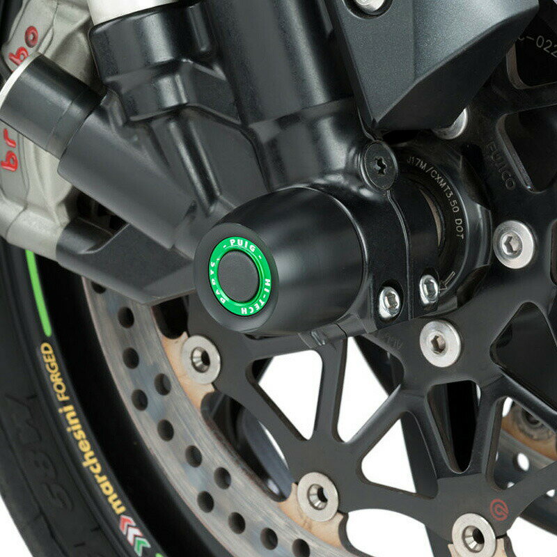 Puig 20120N PHB19 FRONT AXLE SLIDER Kawasaki ZX-10R (16-23) ZX-10RR (17-23) ZX-10 SE (18-20) プーチ スライダー パッド