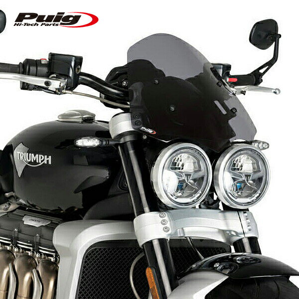 Puig 20283F NEW GENERATION WINDSHIELD TOURING [DARK SMOKE] TRIUMPH ROCKET 3R (20-23) ROCKET 3GT (22-23) プーチ スクリーン カウル