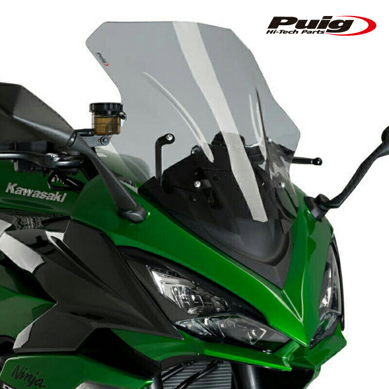 Puig 20471H RACING-SCREEN [SMOKE] Kawasaki Ninja 1000 SX (20-23) Ninja1000 (10-19) Z1000SX (10-19) ס ꡼ 