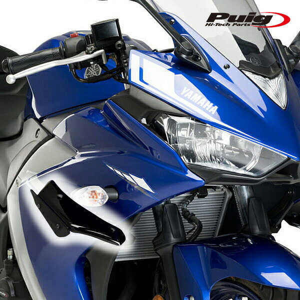 樂天商城 - Puig 3171N SIDE SPOILER WINGLET [BLACK] YAMAHA YZF-R3 (15-18) YAMAHA YZF-R25 (15-18) プーチ サイドスポイラー ウイングレット ダウンフォース