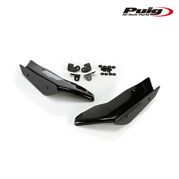 Puig 3658N SIDE SPOILER WINGLET [BLACK] Kawasaki Ninja H2 SX (18-21) Ninja H2 SX SE+ (18-21) プーチ カウル サイドスポイラー ウイングレット