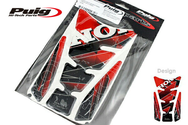 Puig 4785R TANK PADS WINGS 汎用 HONDA RED プーチ タンクパッド