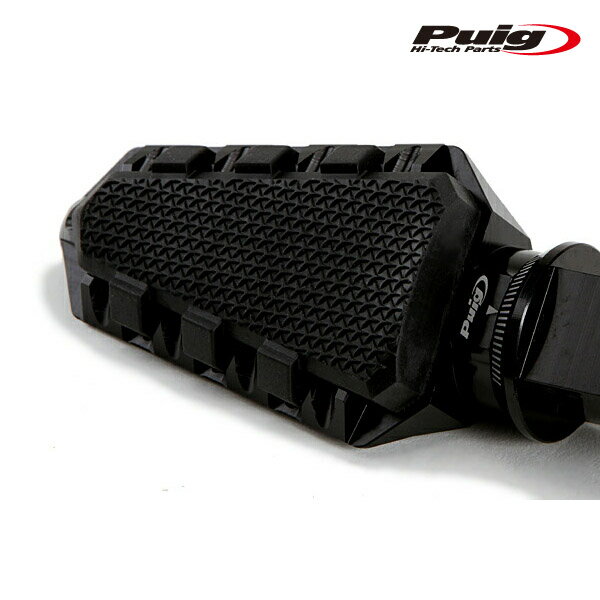 [期間限定35%OFF]Puig 7319N TRAIL FOOTPEGS [BLACK] プーチ ステップバー ワイドラバータイプ