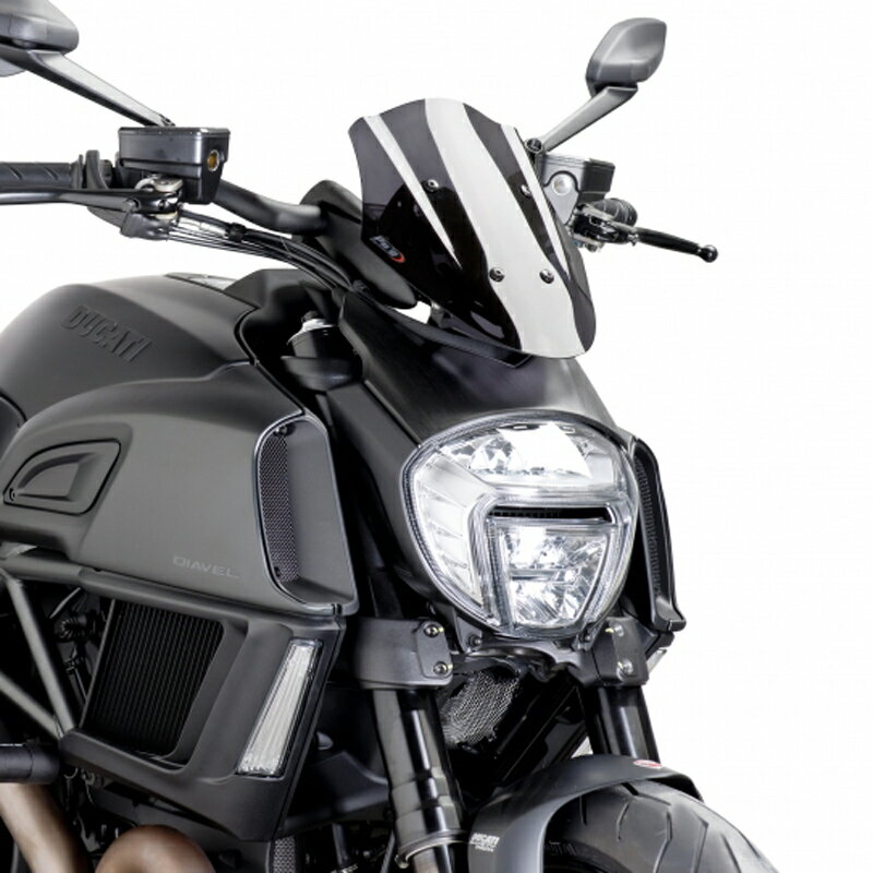 Puig 7592F NEW GENERATION ADJUSTABLE [DARK SMOKE] DUCATI DIAVEL (14-18) プーチ スクリーン カウル