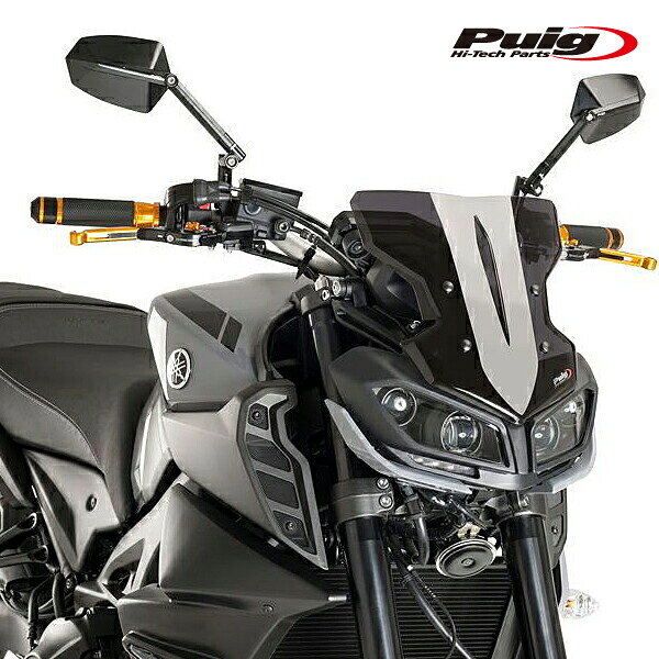 YAMAHA - Puig 9376F NEW GENERATION SPORT [DARK SMOKE] YAMAHA MT-09 (17-20) MT-09 SP (18-20) FZ-09 (17-20) プーチ スクリーン カウル